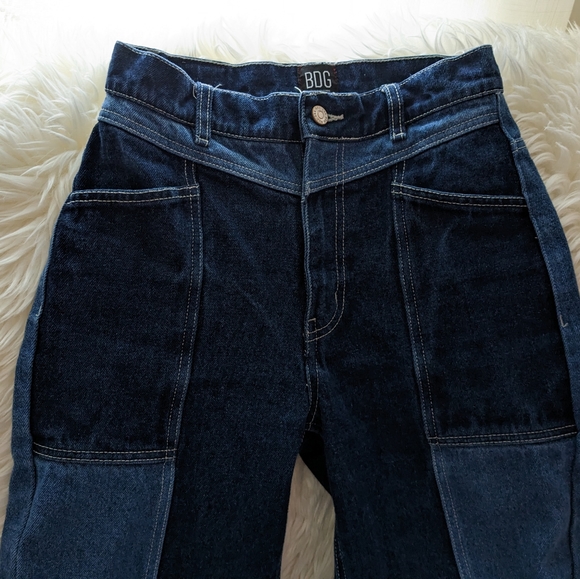 BDG Urban Outfitters High-waisted Colorblock Mom Jeans Sz.24 - Picture 6 of 7